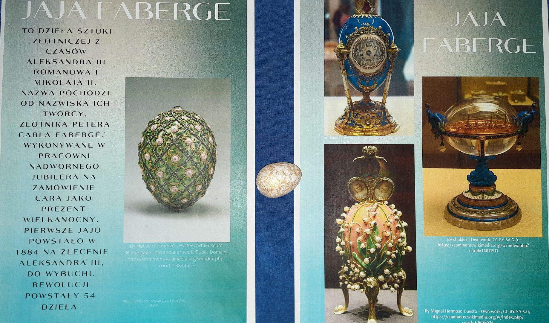Jaja Faberge to dzieła sztuki złotniczej, nazwa pochodzi od nazwiska ich twórcy