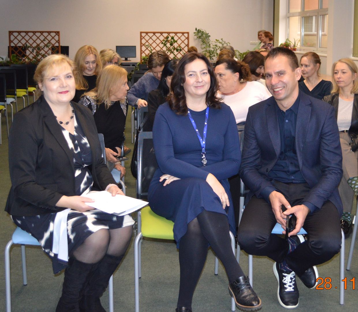Dyrektor Biblioteki Głównej ZUT w Szczecinie Anna Gryta, Jej zastępczyni, Pola Żylińska i prorektor ds. nauki i współpracy międzynarodowej - prof. dr hab. inż. Karol Fijałkowski