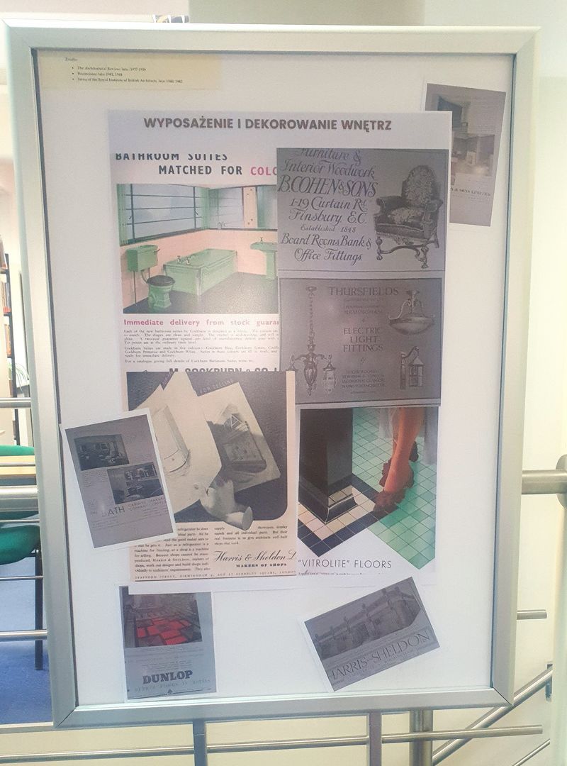 Jeden z plakatów prezentowanych na wystawie &quot;Retro-reklama w archiwalnych magazynach architektonicznych&quot;