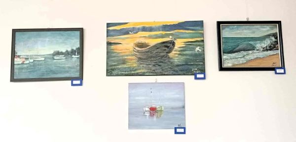 Cztery pejzaże marynistyczne z wystawy Zofii Wojtysiak