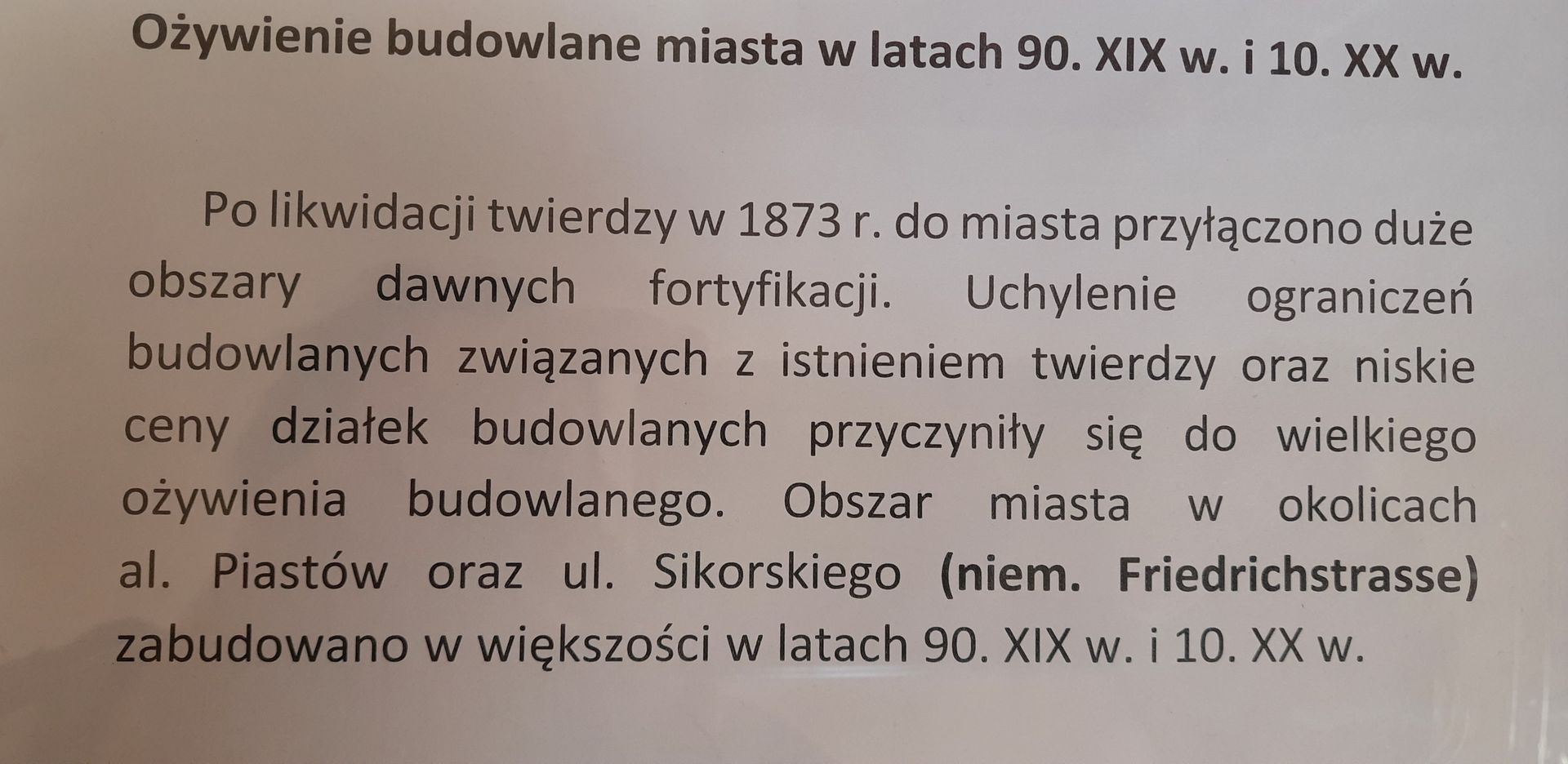 Informacje na temat ożywienia budowlanego w Szczecinie w latach 90. XIX w. i 10. XX w.