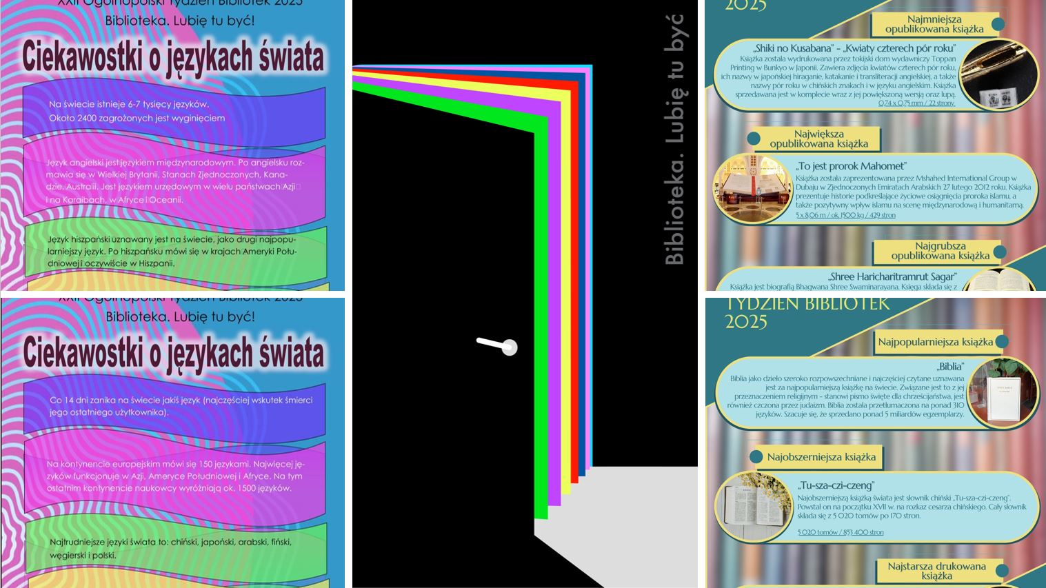 Wystawa plakatów z okazji XXII Ogólnopolskiego Tygodnia Bibliotek 2025.